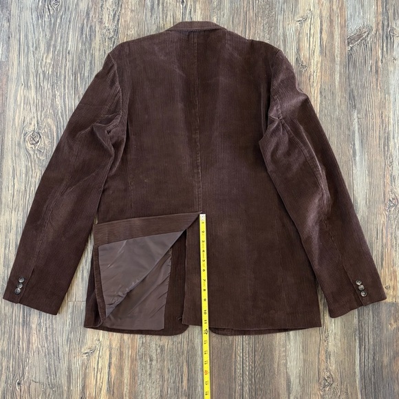 Vtg Bertini for Fantastic International Brown Corduroy Blazer Jacket Mens 46L - Picture 9 of 11